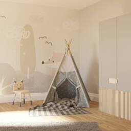 Superfresco Easy Scandi Animals Grey Print To Order 3m x 2.8m Mural - thumbnail 1