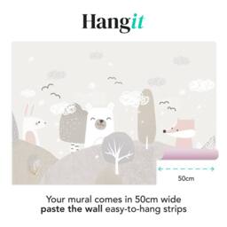 Superfresco Easy Scandi Animals Grey Print To Order 3m x 2.8m Mural - thumbnail 3