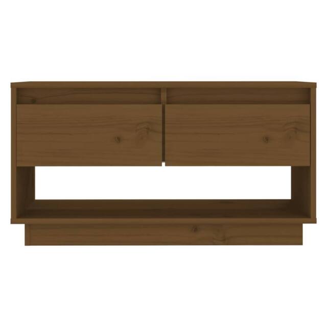 Berkfield Home TV Cabinet Honey Brown 74x34x40 cm Solid Wood Pine - Size: 74 x 34 x 40 cm - image 1