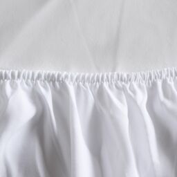 OHS Waterproof Mattress Protector Terry Fleece Topper Elasticated Soft Fitted Sheet in White - Size: Double Fitted - thumbnail 3