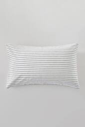 The Linen Consultancy Lazy Linens Slouchie Stripe Duvet Cover Set in Off-White - Size: Single - thumbnail 4