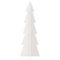 Berkfield Home Wooden Christmas Tree for Decoration White 112 cm Solid Wood Pine - thumbnail 3