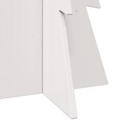 Berkfield Home Wooden Christmas Tree for Decoration White 112 cm Solid Wood Pine - thumbnail 6