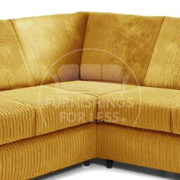 Furnishings For Less UK Ferguson 5 Seater Fabric Corner Sofa L Shaped Jumbo Cord - Full Back in Mustard - thumbnail 3