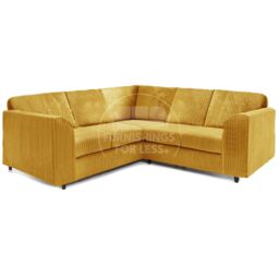 Furnishings For Less UK Ferguson 5 Seater Fabric Corner Sofa L Shaped Jumbo Cord - Full Back in Mustard
