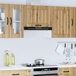 Berkfield Home Kitchen Wall Cabinet Lucca Artisan Oak Engineered Wood in Brown - thumbnail 4