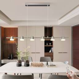 Garwarm Led 6 Light Adjustable Pendant Chandelier in Silver