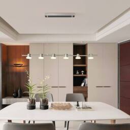 Garwarm Led 6 Light Adjustable Pendant Chandelier in Silver - thumbnail 3