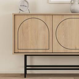 Decortie Joji' Modern Sideboard Cabinet 187cm - Size: 2 Pack - thumbnail 4