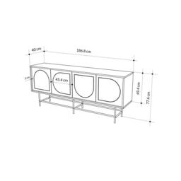 Decortie Joji' Modern Sideboard Cabinet 187cm - Size: 2 Pack - thumbnail 5