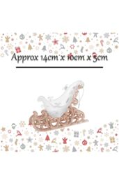 VFM e-Store Christmas Tree Decoration Hanging Large Glitter Sleigh Rose Gold - thumbnail 2