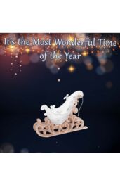 VFM e-Store Christmas Tree Decoration Hanging Large Glitter Sleigh Rose Gold - thumbnail 3