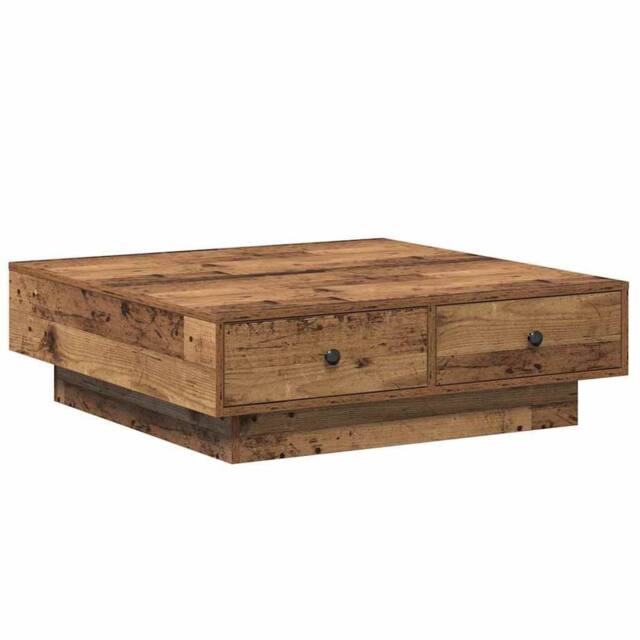 Berkfield Home Coffee Table Old wood Reclaimed Wood 90 x 90 x 28 cm in Brown - image 1