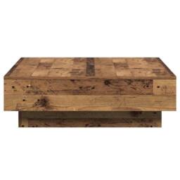 Berkfield Home Coffee Table Old wood Reclaimed Wood 90 x 90 x 28 cm in Brown - thumbnail 6