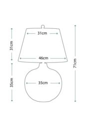 Netlighting Ottoman 1 Light Table Lamp Bronze E27 - thumbnail 2