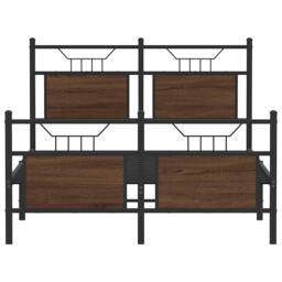 Berkfield Home Durable Bed Frame Frame Brown Oak 120x190 cm Small Double Wood - thumbnail 6