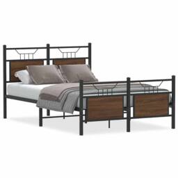 Berkfield Home Durable Bed Frame Frame Brown Oak 120x190 cm Small Double Wood - thumbnail 3