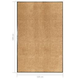 Berkfield Home Doormat Washable Cream 120x180 cm in Tan - thumbnail 6