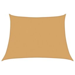Berkfield Home Sunshade Sail 160 g/m¬≤ Trapezium Light Grey 4/5x3 m HDPE in Brown - thumbnail 2