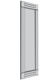 MirrorOutlet All Glass Bevelled Square Corner Cheval Mirror 5Ft X 1Ft3 150 X 40cm in Silver - Size: 1 Pack - thumbnail 5