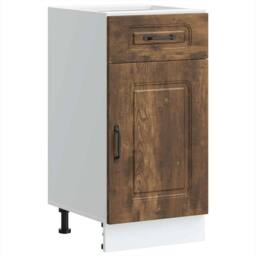 Berkfield Home Kitchen Base Cabinet Kalmar Smoked Oak Engineered Wood in Brown - thumbnail 3