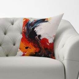 Warren Reed - Designer Fiery Waves: Abstract Motion Cushions - Size: 45 cm x 45 cm - thumbnail 3