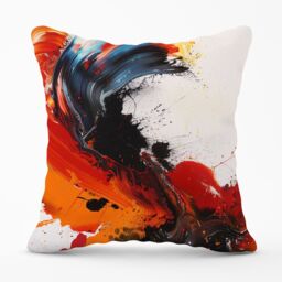 Warren Reed - Designer Fiery Waves: Abstract Motion Cushions - Size: 45 cm x 45 cm - thumbnail 1