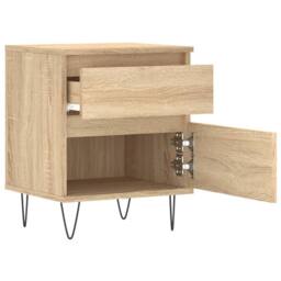 Berkfield Home Bedside Cabinet Sonoma Oak 40x35x50 cm Engineered Wood in Brown - Size: 40 x 35 x 50 cm - thumbnail 6