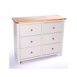 Cabinet Bits Argenta 6 Drawer Chest of Drawers Chrome Knob in Light Grey - thumbnail 3
