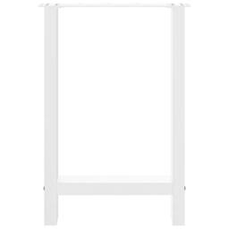 Berkfield Home Coffee Table Legs White 2 pcs 50x(72-73) cm Steel - thumbnail 5