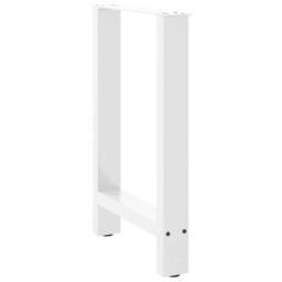 Berkfield Home Coffee Table Legs White 2 pcs 50x(72-73) cm Steel - thumbnail 4