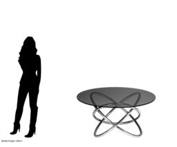 Orsina Striking Modern Design Smoked Glass Top End Table, Stable Design Side Table, Durable Glass Corner Table in Grey - thumbnail 2