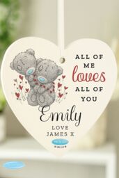 Personalised Memento Company Personalised Me to You Valentine Wooden Heart Decoration in White - thumbnail 4