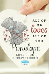 Personalised Memento Company Personalised Me to You Valentine Wooden Heart Decoration in White - thumbnail 3