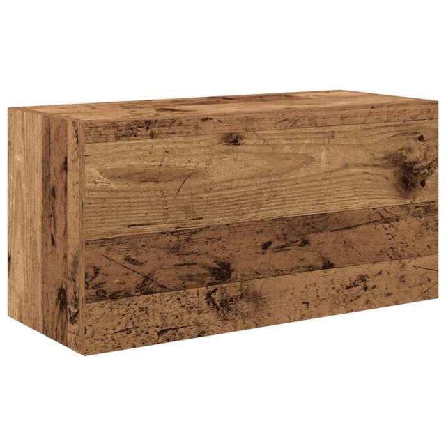 Berkfield Home Bathroom Wall Cabinet Old Wood 60x25x30 cm Engineered Wood in Brown - Size: 60 x 25 x 30 cm - image 1
