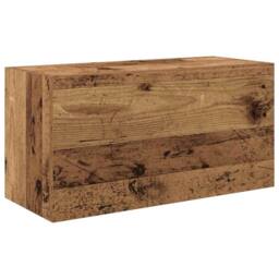 Berkfield Home Bathroom Wall Cabinet Old Wood 60x25x30 cm Engineered Wood in Brown - Size: 60 x 25 x 30 cm - thumbnail 1