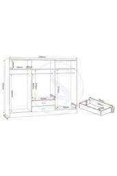 Seconique Nevada 6 Door 2 Drawer Mirrored Wardrobe in Dark Brown - thumbnail 6