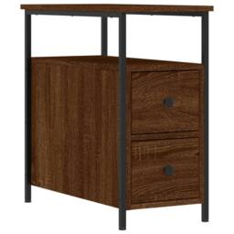 Berkfield Home Bedside Cabinets 2 pcs Brown Oak 30x60x60 cm Engineered Wood - Size: 30 x 60 x 60 cm - thumbnail 5