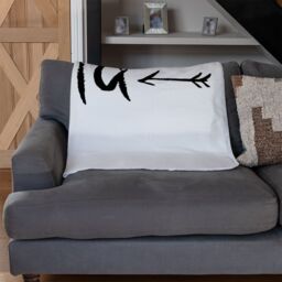 Benjamin Tate Design Be Wild Inspirational Quote Blanket in Natural - Size: 120 cm x 150 cm - thumbnail 2