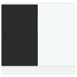 Berkfield Home Sink Base Cabinet Black Engineered Wood - thumbnail 5