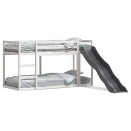 Berkfield Home Bunk Bed with Slide&Ladder without Mattress White 90x200 cm - thumbnail 2