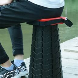 VOGREX Red Portable Folding Camping Stool Collapsible Telescoping Outdoor - thumbnail 5