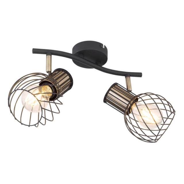 Netlighting Argusto Twin Ceiling Spotlight Matt Black 2x E27 - image 1