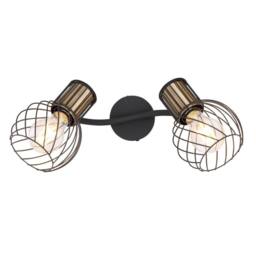 Netlighting Argusto Twin Ceiling Spotlight Matt Black 2x E27 - thumbnail 4