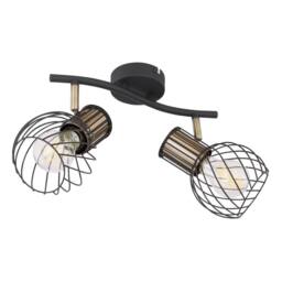 Netlighting Argusto Twin Ceiling Spotlight Matt Black 2x E27 - thumbnail 2