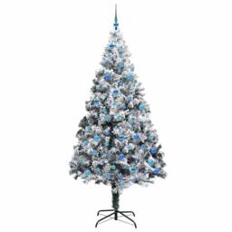 Berkfield Home Artificial Christmas Tree with 300 LEDs with Stand Green 240 cm - thumbnail 4