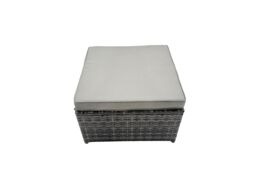 Fimous Garden Rattan 3 Seater Sofa with 2 Big Stool Dark Grey Mixed - thumbnail 6