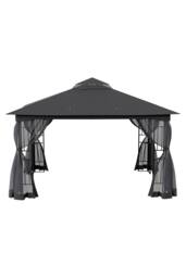 H&O Direct Outdoor Garden Shade Canopy Gazebo in Black - thumbnail 3