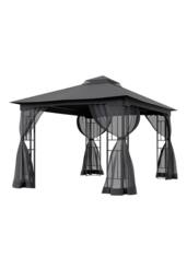 H&O Direct Outdoor Garden Shade Canopy Gazebo in Black - thumbnail 4