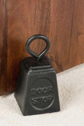 Homescapes Black Antique Cast Iron Style Door Stopper - thumbnail 5